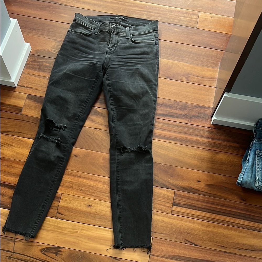 J brand Women's Black Distressed skinny jeans